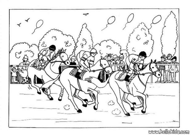 race horses coloring pages - photo #19