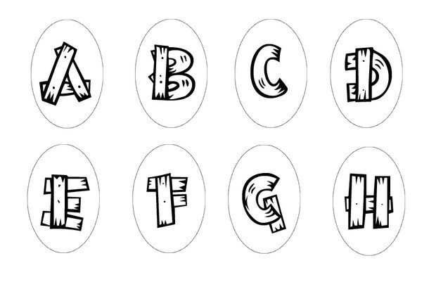 Letters a to h coloring pages - Hellokids.com