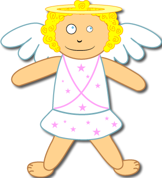 Angel paper puppet