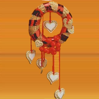 wreath hearts
