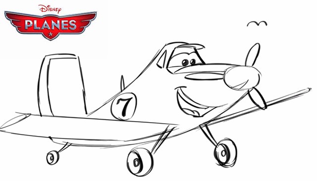 How to Draw Dusty Crophopper from Disney Planes
