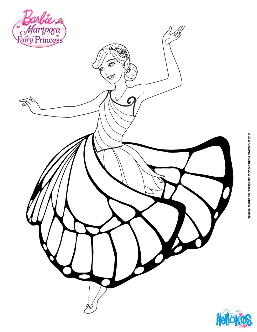 barbie dancing princesses coloring pages