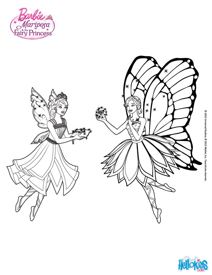 barbie fairy coloring page