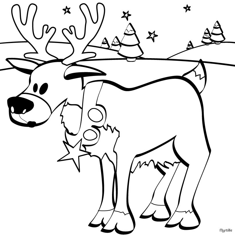 dasher santas reindeer coloring pages - photo #24