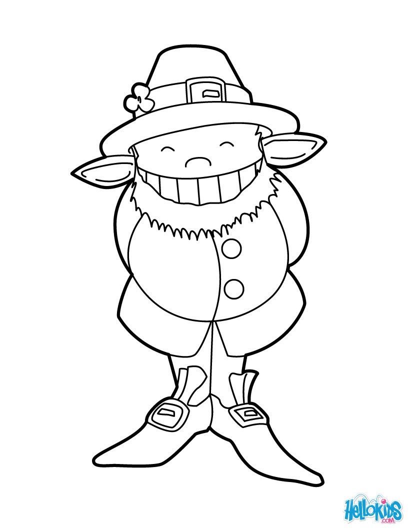 Cute leprechaun coloring pages Hellokidscom