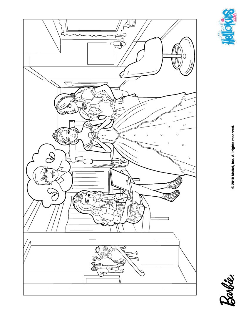 barbie and ken coloring pages