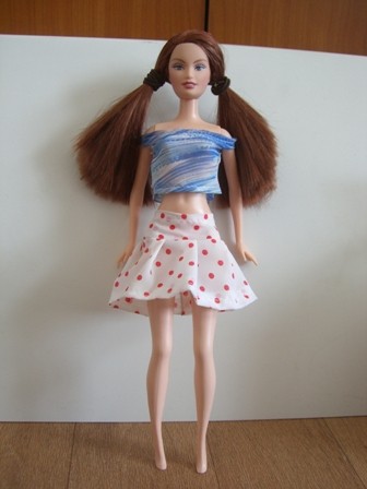 Barbie doll matching skirt & tank craft for kids