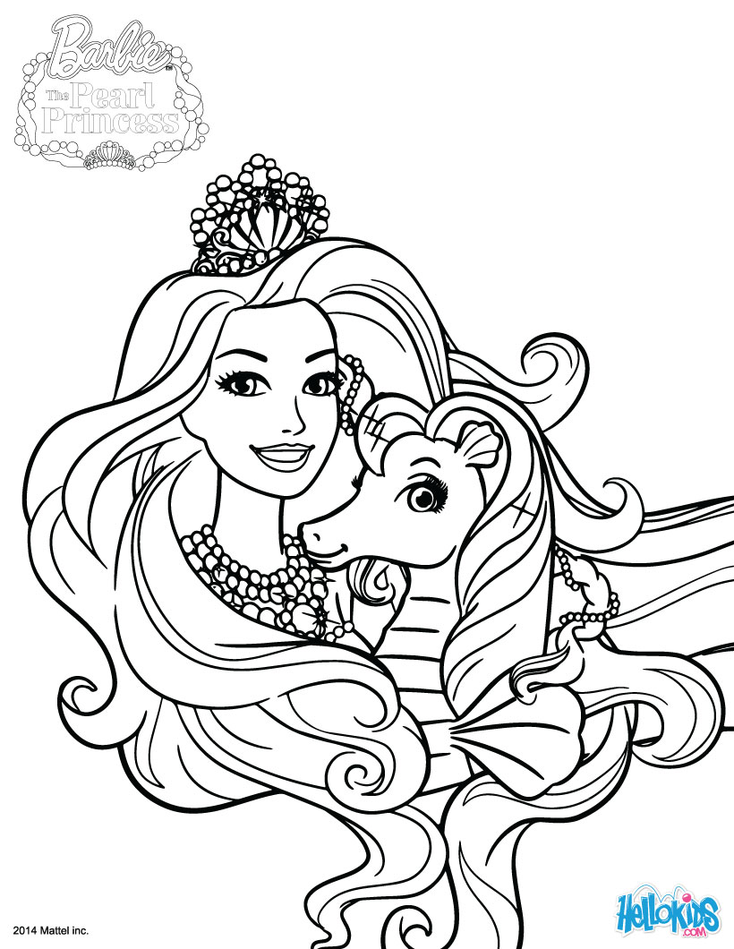 barbie princess coloring