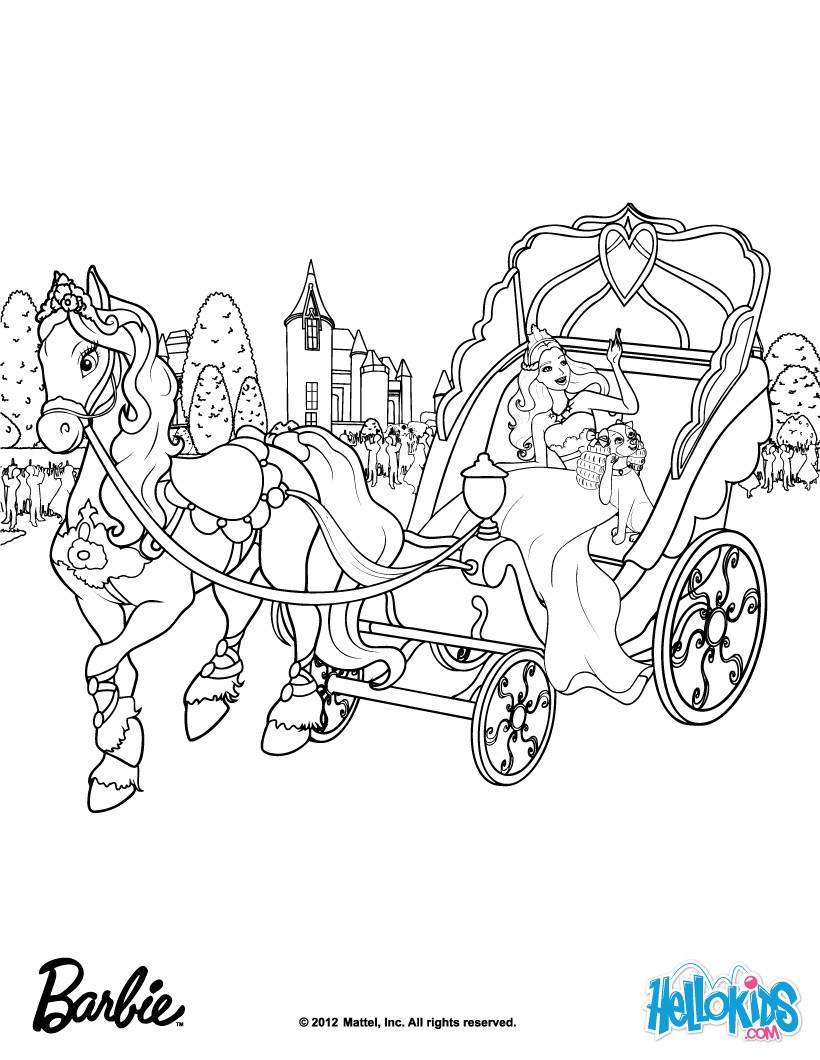 Tori's horse-drawn carriage coloring pages - Hellokids.com