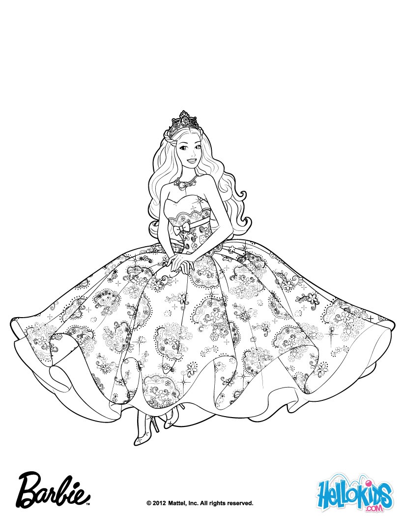 princess barbie coloring pages Image Source