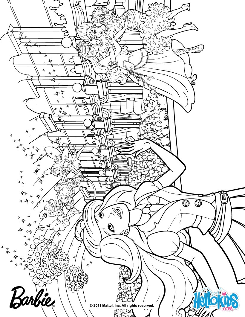 Barbie THE PRINCESS CHARM SCHOOL coloring pages   The Ballroom