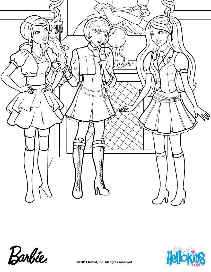 Barbie stars as blair willows coloring pages Hellokidscom