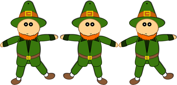 Leprechaun paper puppet