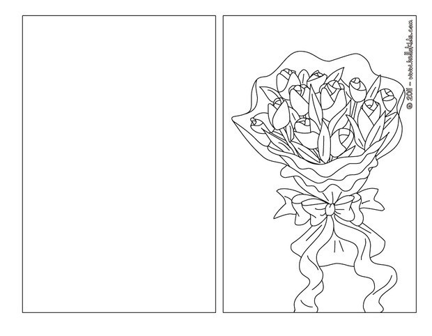 Tulip bouquet coloring pages - Hellokids.com