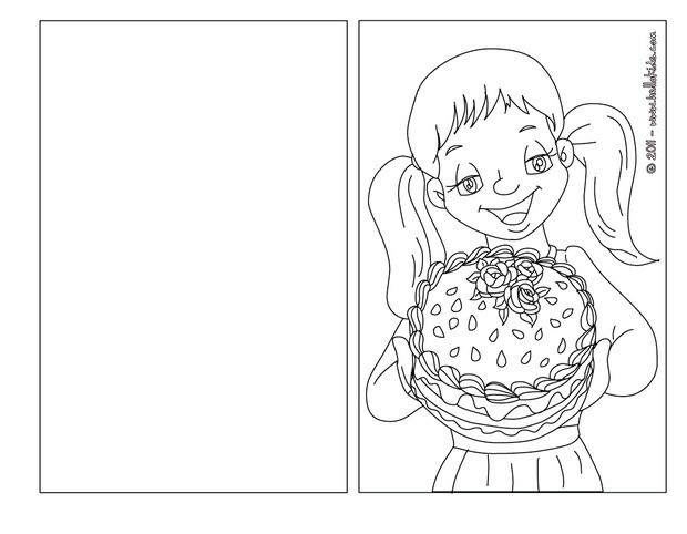Mother's day cake coloring pages - Hellokids.com