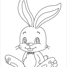 ANIMAL Color by Number coloring pages - Easter Bunny