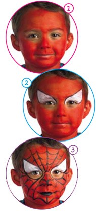 Spiderman Face Painting Instructions craft for kids