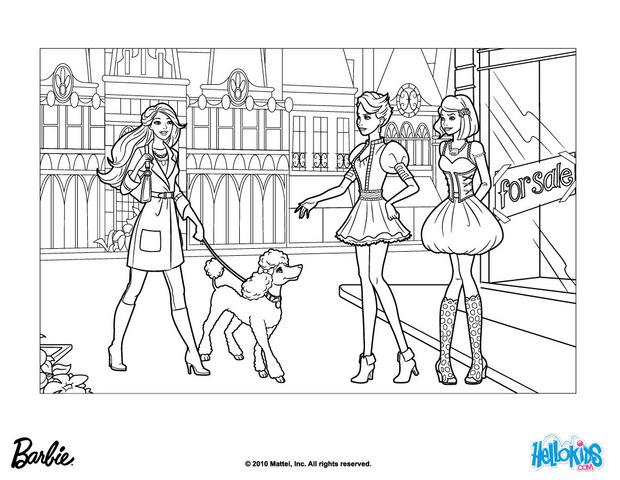 barbie fashion coloring pages