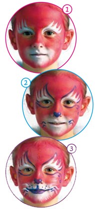 Cat Face Painting Design craft for kids