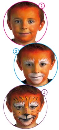 Tiger Face Painting Design craft for kids
