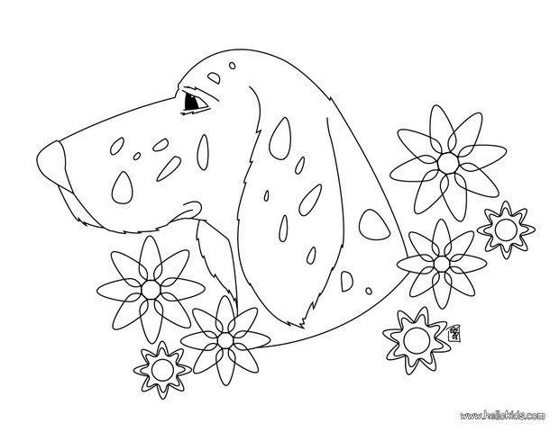 Dog Head Coloring Pages Hellokids Page