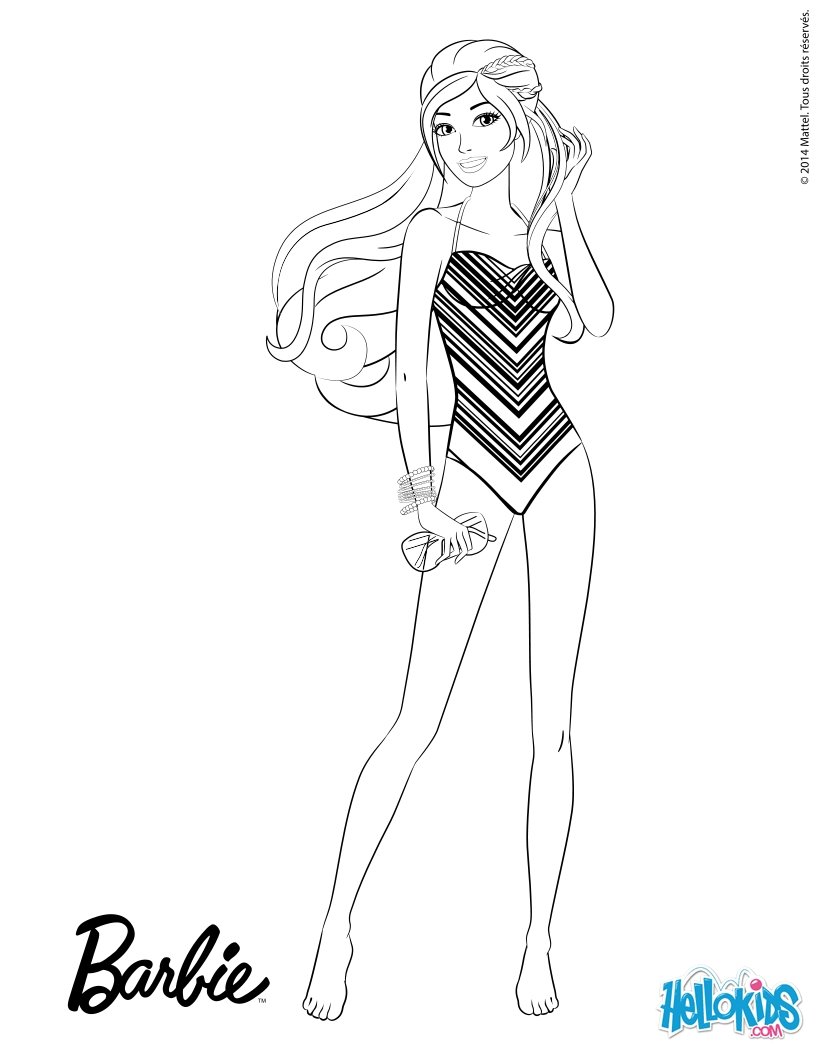 Swimwear Coloring Pages