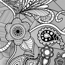 Flowers Amp Paisley Design Coloring Pages Hellokids Com