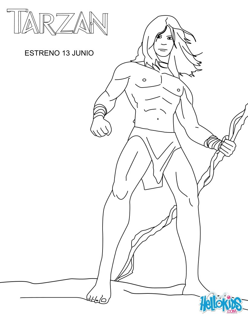 images tarzan coloring pages - photo #19