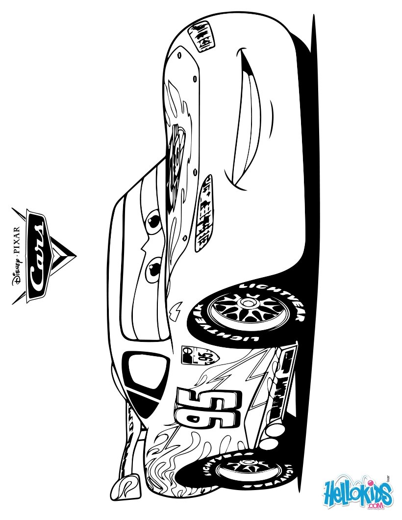 Cars coloring pages Lightening McQueen CARS 2