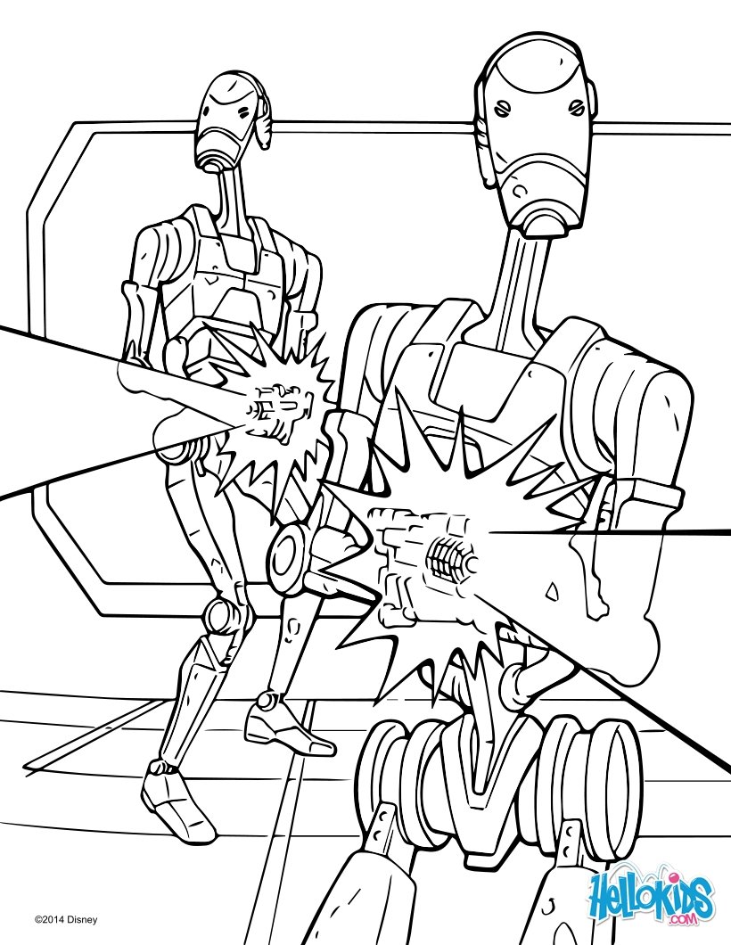 Star wars battle droids coloring pages Hellokidscom