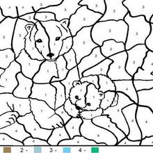 Bear Coloring By Numbers - Color By Number Game: The Teddy Bear Stock