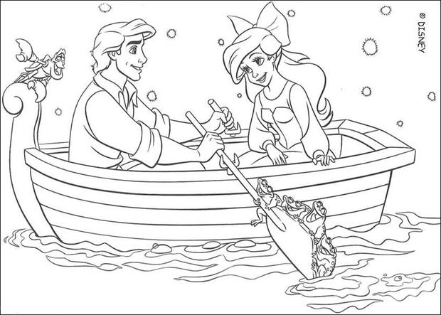 Ariel And Eric Coloring Pages
