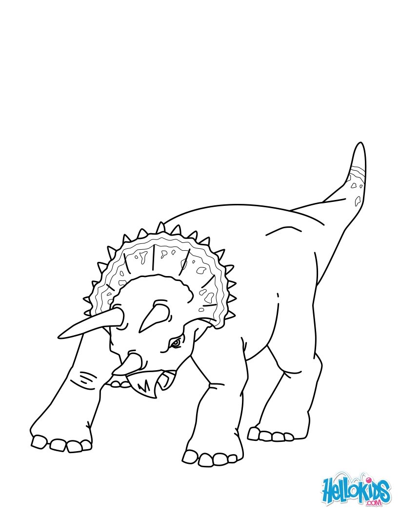 Triceratops coloring pages Hellokidscom