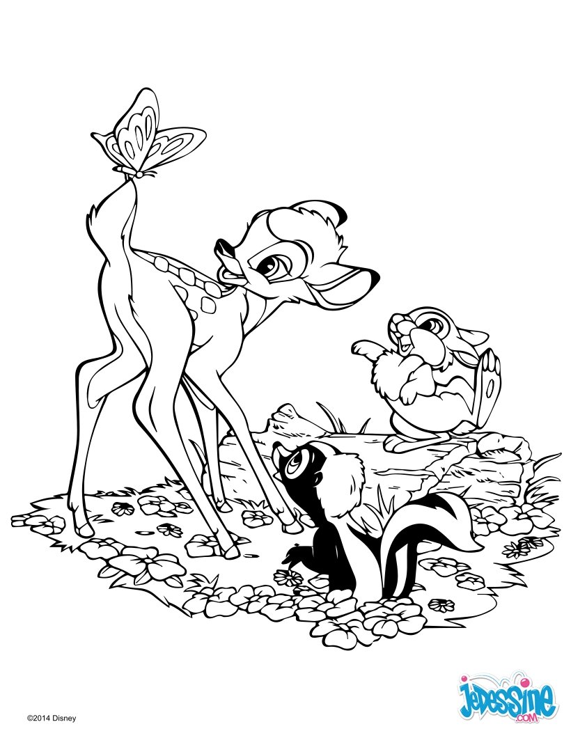 Bambi and friends coloring pages   Hellokids.com