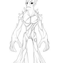 Groot-Guardians of the Galaxy coloring page