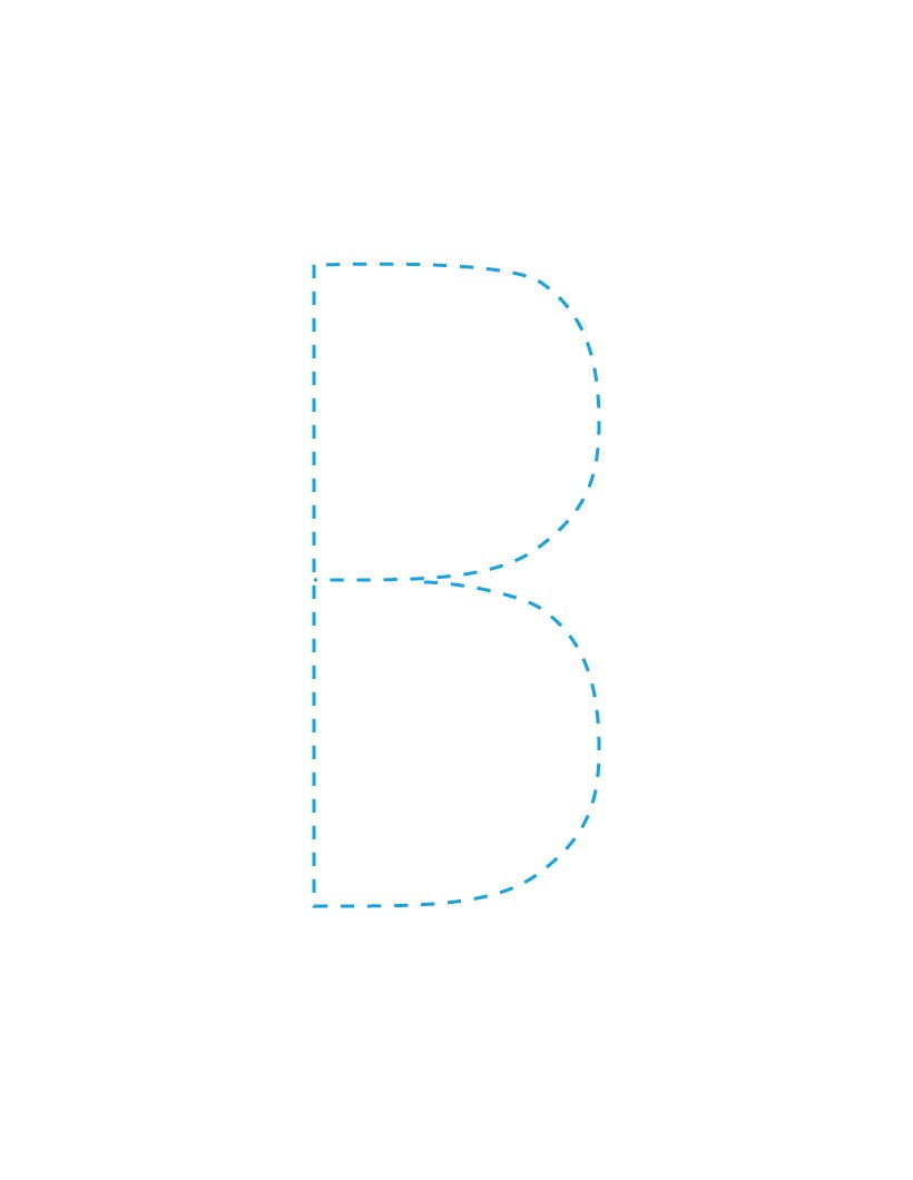 How to draw the letter b