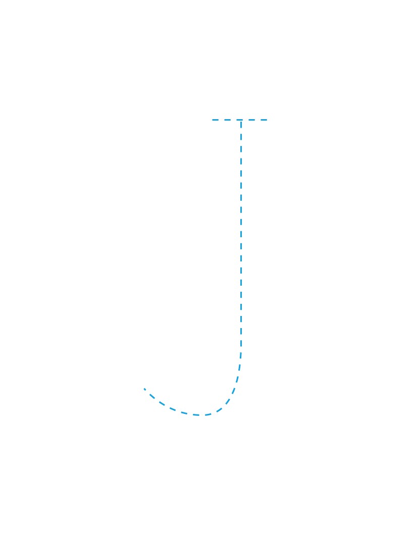 How to draw the letter j