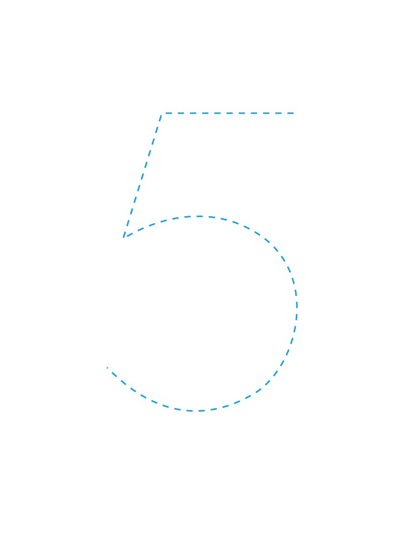 How to draw the number 5