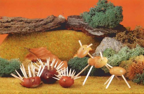 Acorn and Chestnut Animals craft for kids