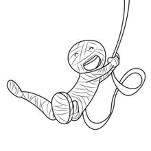 Happy Mummy coloring page