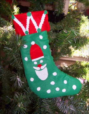 Santa Christmas Stocking craft for kids