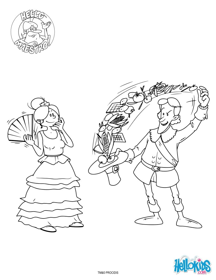 Spanish Coloring Pages - Bilscreen