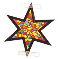 Stained Tissue Stars craft for kids