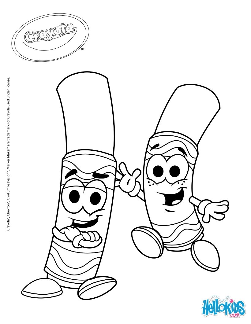 Crayola 1 Coloring Pages Hellokids