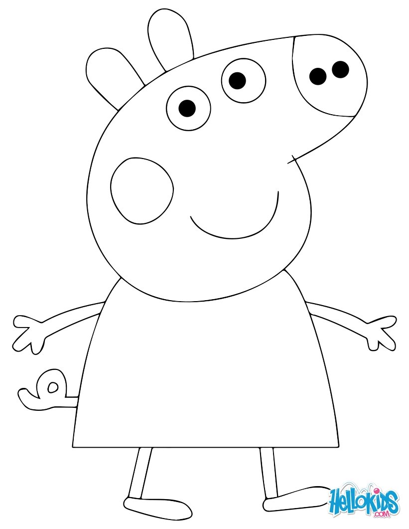 Peppa pig coloring pages Hellokidscom