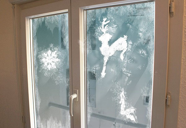 Window Christmas Stencils craft for kids