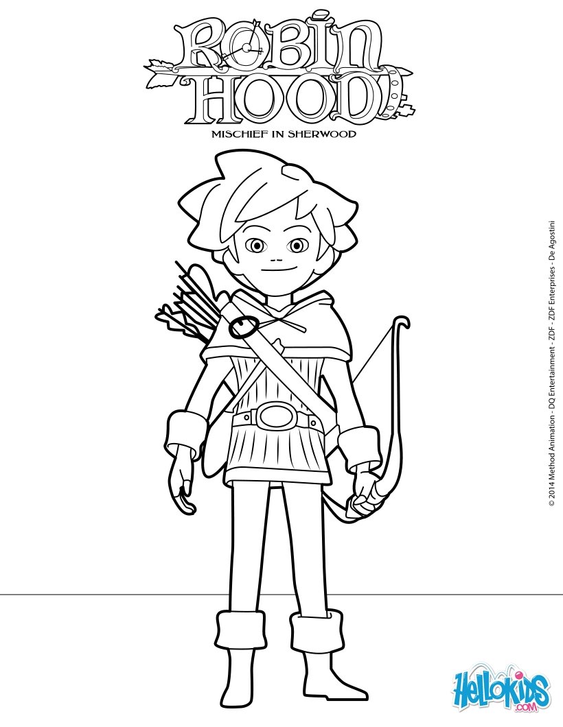 robin hood  mischief in sherwood coloring pages