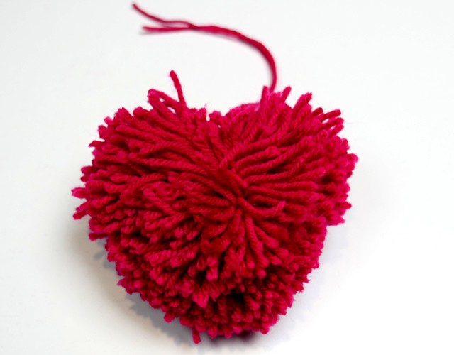 How to make a heart-shaped pompom craft for kids