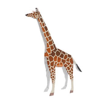 2D Giraffe paper toy