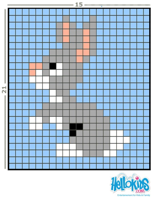 Easter bunny beaded board craft for kids